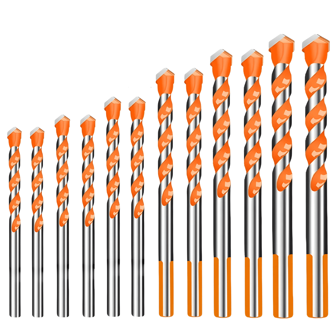 Drill Bit Set for Drilling Ceramic Tiles, Walls, and Metal. 12 pieces.