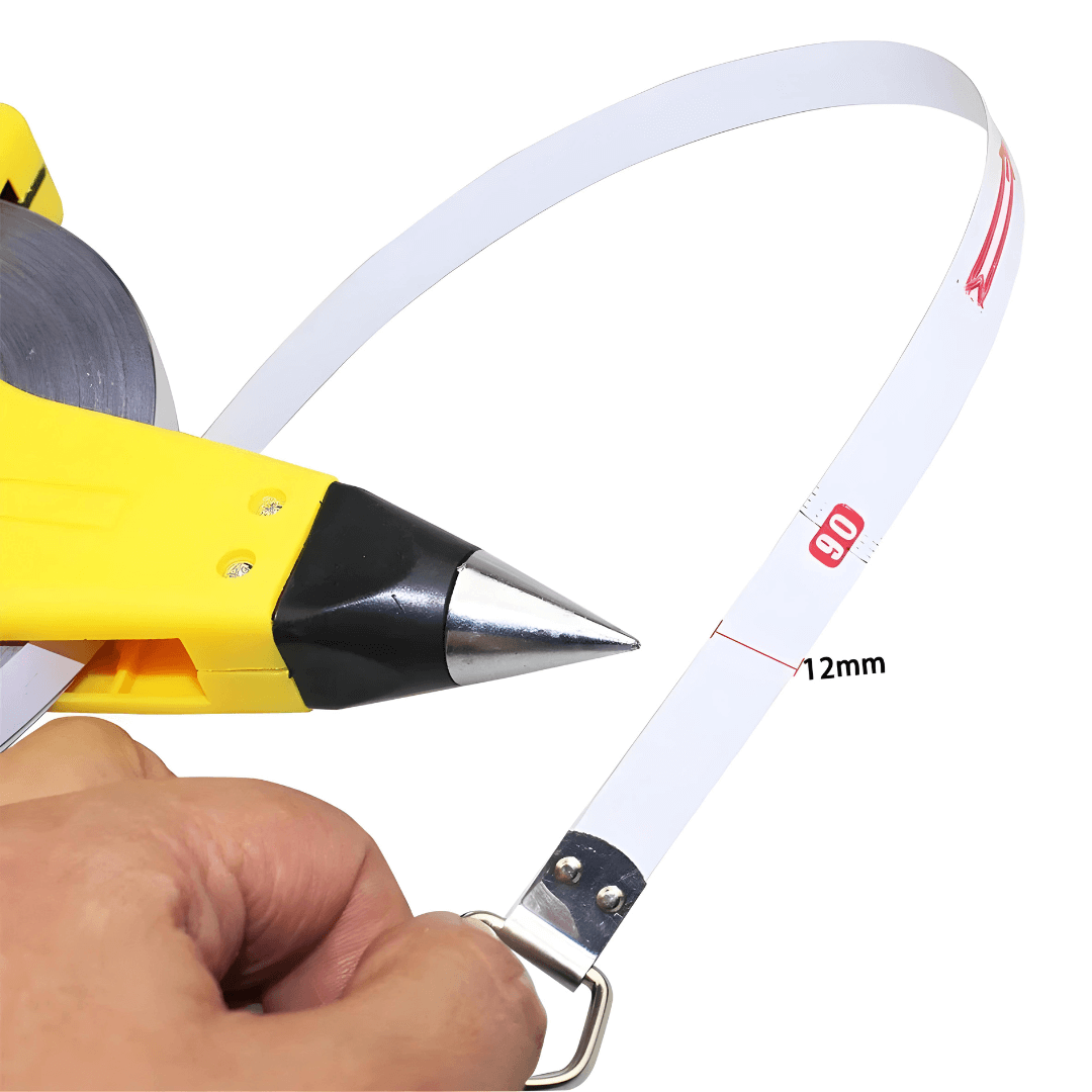 100m Tape Measure with Ruler.