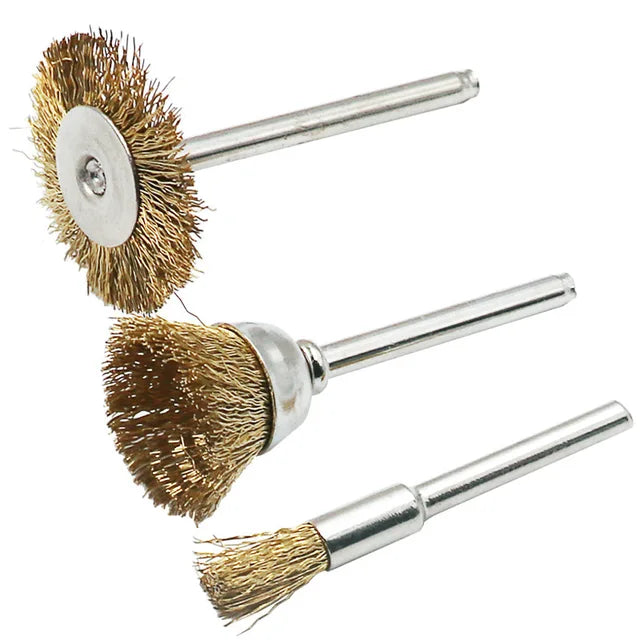 Set of 3 brushes for electric drill.