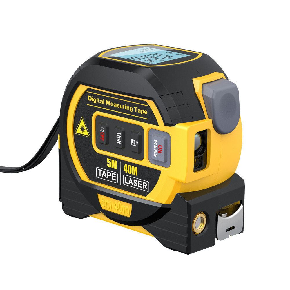 5m Tape Measure with Ruler, LCD Display with Backlight.